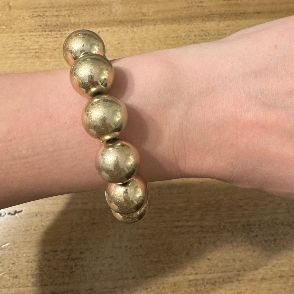 Anthropologie, Brushed gold large beads